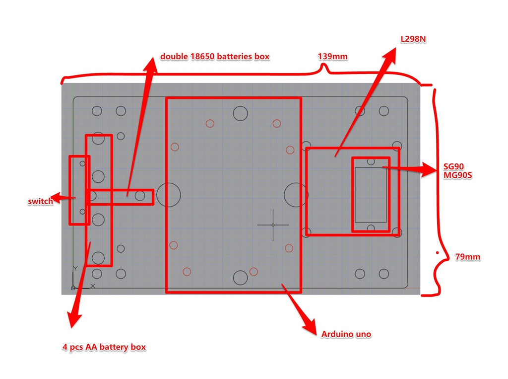 Robot Tank Chassis Building Blocks Wood Board