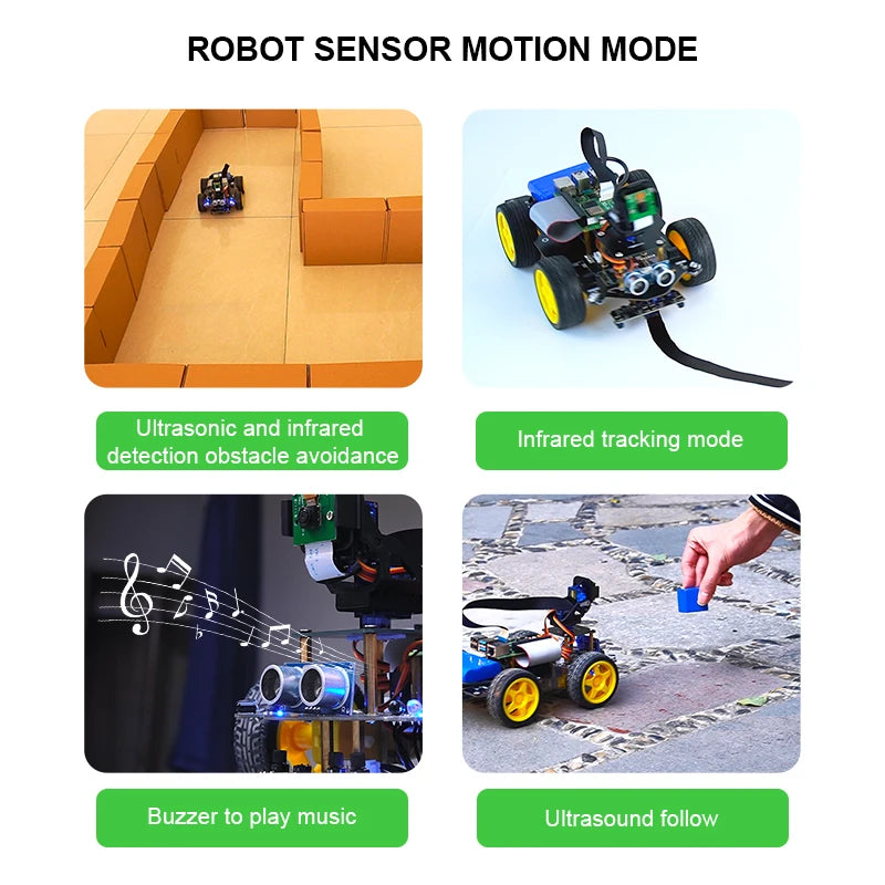 Yahboom Raspberry Pi 5 AI Vision Recognition Robot Car Kit Raspbot With FPV Camera and WIFI Video for Education