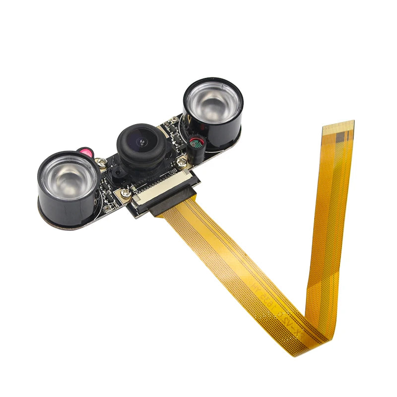 Raspberry Pi Zero 5MP Camera Wide Angle 130° Webcam Module Night Vision Camera + 2pcs IR Lights for Raspberry Pi Zero 2 W 1.3