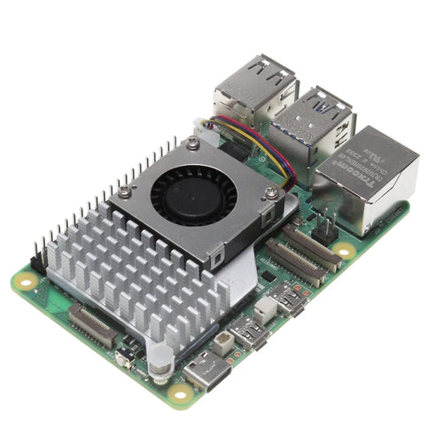 Aluminium Heatsink with Temperature-Controlled Blower Active Cooler Cooling Fan for Raspberry Pi 5 Electronic Modules and Kits