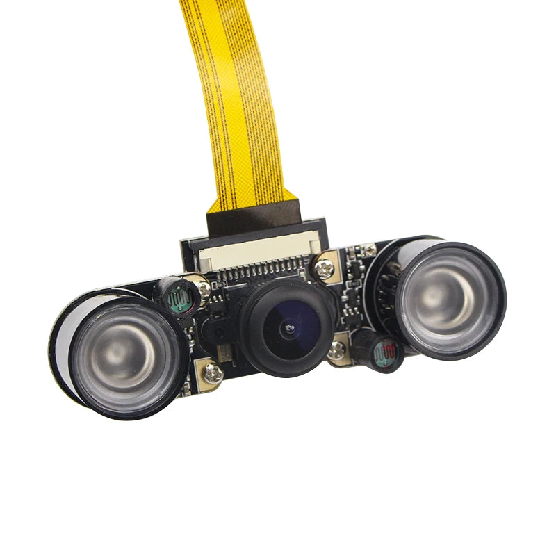 Raspberry Pi Zero 5MP Camera Wide Angle 130° Webcam Module Night Vision Camera + 2pcs IR Lights for Raspberry Pi Zero 2 W 1.3