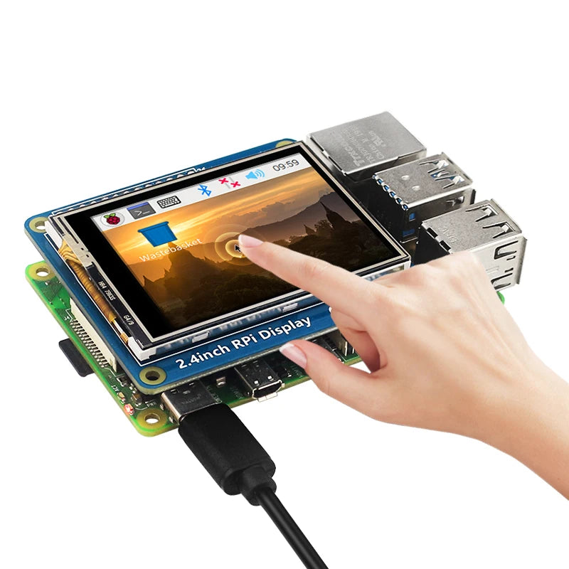 Raspberry Pi 2.4 Inch LCD Touch Screen Monitor 320×240 SPI Interface for Raspberry Pi 3B+ 3B 2B B+ A+ A Zero W