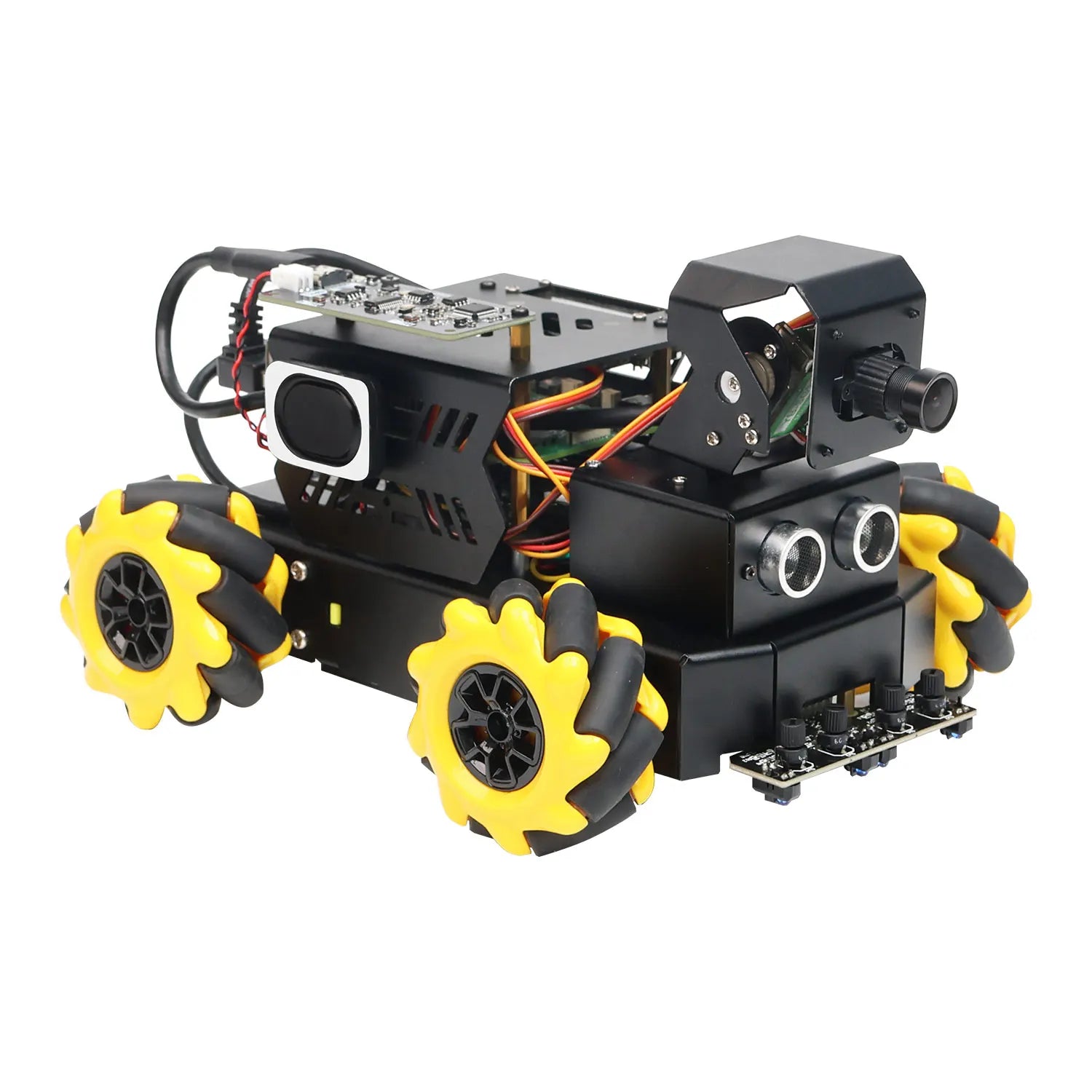 Raspberry Pi 5 4WD Mecanum Robot Car AI Large Model With Camera DIY Educational ROS2-Humble Python Programming Set for Beginners