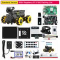 Raspberry Pi 5 4WD Mecanum Robot Car AI Large Model With Camera DIY Educational ROS2-Humble Python Programming Set for Beginners